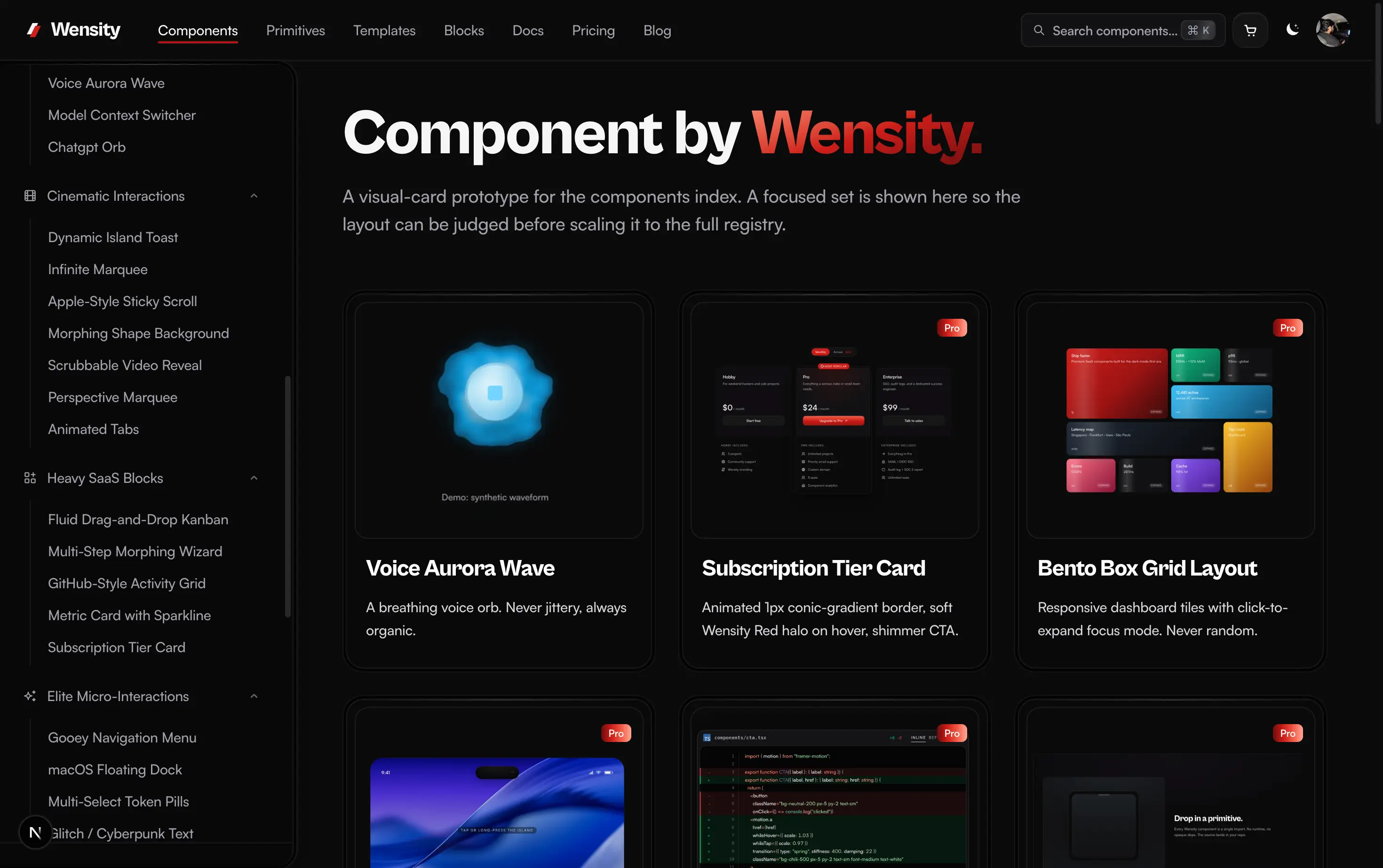 Wensity UI